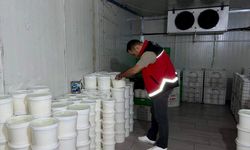 Yüzlerce kilo peynir imha edildi