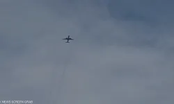 275 yolculu uçak facianın eşiğinden döndü, çalılıklar alev aldı