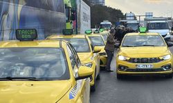 İstanbul'da taksicilerden eylem