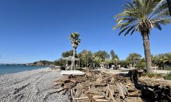 Fethiye sahilinde imara aykırı yapıların yıkımı sürüyor