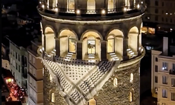 Galata Kulesi’ne Filistin kefiyesi asıldı