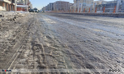 Diyarbakır'da yollar buz pistine döndü