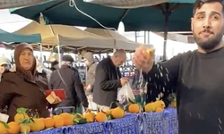 Pazarcının "bol sulu portakal" hilesi cep telefonu kamerasıyla ifşa oldu!