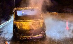 Seyir halindeki çekici alev aldı