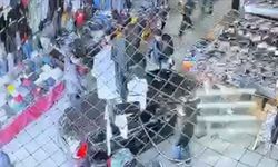 El freni çekilmeyen otomobil, halk pazarına daldı! İşte o anlar...