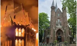 Amsterdam'ın simge yapılarından biri olan kilise yangında yok oldu