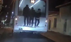 Tehlikeli yolculuk kameraya yansıdı!