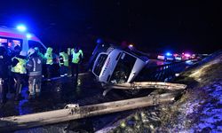 Minibüs devrildi: 11 yaralı