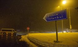 Bolu Dağı'nda yoğun kar yağışı!