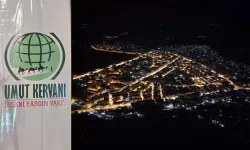 Afrin sokakları Umut Kervanı ile aydınlandı