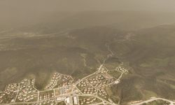 Düzce'de toz taşınımı böyle görüntülendi