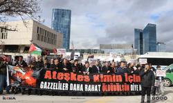 Büyükelçiliğin önünde “Hangi Ateşkes” protestosu!