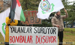 ABD Büyükelçiliği önünde Gazze nöbeti!