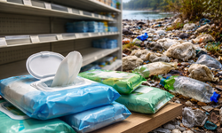 Market rafları ıslak mendilden arındırılıyor..