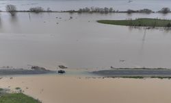 Debisi yükselen Meriç Nehri arazilere yayıldı!