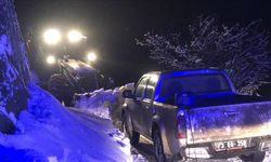 Köyde mahsur kalan hasta çocuk hastaneye ulaştırıldı!