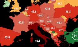Yayınlanan son Avrupa haritasında Türkiye, kırmızıların arasında tek yeşil vaha gibi duruyor..