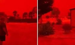 Gökyüzü kan kırmızısı oldu! Kıyamet işareti olarak yorumlandı