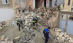 Antep'te sağanak sonrası ev çöktü