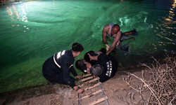 Sulama kanalına devrilen otomobilin sürücüsü hayatını kaybetti