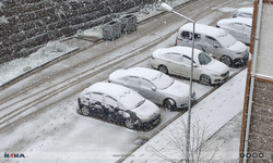 Nisan ayında yağan kar sonrası şehir beyaza büründü