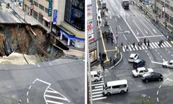 Japonya’da 3 metre derinliğinde çukur oluştu!