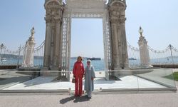 Emine Erdoğan, Kraliçe Mathilde'yi Dolmabahçe Sarayı'nda ağırladı!