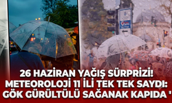 26 Haziran yağış sürprizi! Meteoroloji 11 ili tek tek saydı: Gök gürültülü sağanak kapıda