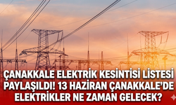 Çanakkale elektrik kesintisi listesi paylaşıldı! 13 Haziran Çanakkale'de elektrikler ne zaman gelecek?