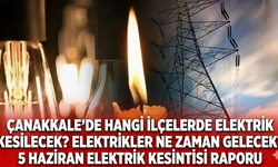 Çanakkale'de hangi ilçelerde elektrik kesilecek? Elektrikler ne zaman gelecek? 5 Haziran elektrik kesintisi raporu