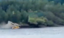 Yunanistan'da yangın söndürme helikopteri düştü!