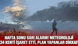 Hafta sonu sarı alarm! Meteoroloji 34 kenti işaret etti, plan yapanlar dikkat
