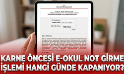 Karne öncesi e-okul not girme işlemi hangi günde kapanıyor?
