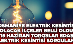 Osmaniye elektrik kesintisi olacak ilçeler belli oldu! 15 Haziran Toroslar EDAŞ elektrik kesintisi sorgulama