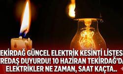 Tekirdağ güncel elektrik kesinti listesi! TREDAŞ duyurdu! 10 Haziran Tekirdağ'da elektrikler ne zaman, saat kaçta..