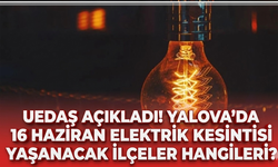 UEDAŞ açıkladı! Yalova'da 16 Haziran elektrik kesintisi yaşanacak ilçeler hangileri?