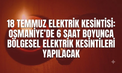 18 Temmuz Elektrik Kesintisi: Osmaniye'de 6 saat boyunca bölgesel elektrik kesintileri yapılacak