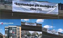 Gençlerden Yeditepe Üniversitesi'ndeki olaya ayetli pankartla tepki