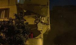 İstanbul'da 5 katlı bina balkonlarında çökme