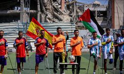 Gazze'de sembolik Dünya Kupası finali
