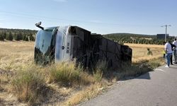 Feci kaza: Yolcu otobüsü devrildi!