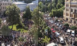 Zelenskiy'e Kiev'de protesto!