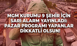 MGM 9 şehir için sarı alarm yayınladı: Pazar programı yapanlar dikkatli olsun!