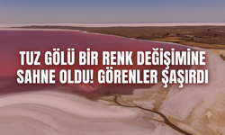 Tuz gölü bir renk değişimine sahne oldu! Görenler şaşırdı