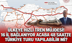 Ülkeye hızlı tren müjdesi! 16 il bağlanıyor acaba 48 saatte Türkiye turu yapılabilir mi?