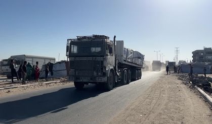 Yardım TIR'ları Gazze'ye bugün böyle ulaştı