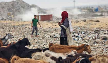 Gazze'de aç çocuklar, çöpte gıda arıyor