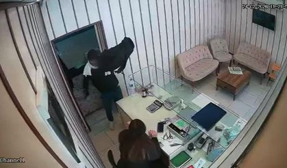 Malatya'daki silahlı soygunu güvenlik kameraları an be an kaydetti