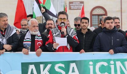 Nevşehir'de Filistin'e destek konvoy düzenlendi