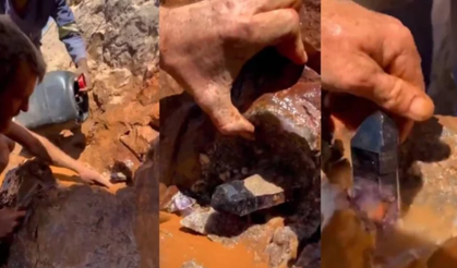 Kayanın derinliklerinden hazine ortaya çıktı: Tek bütün halinde çıkarıldı